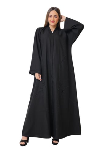 عباية مطرزة بخرز الأسود 1110301