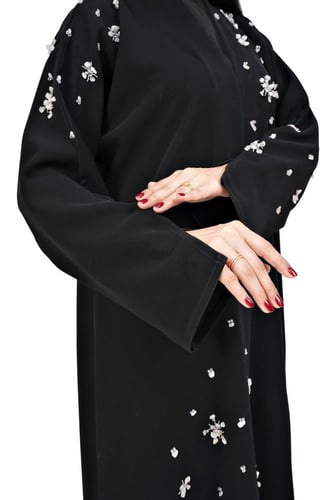 عباية لف مطرزة بكم مفتوح 1257002