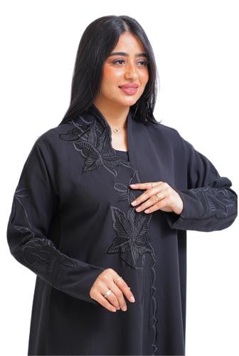 عباية لف مطرزة من الامام والكم 1220801