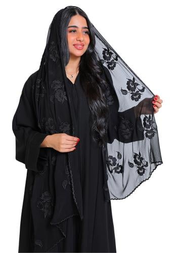 طرحة مطرزة بشكل ورود 146401