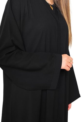 عباية كريب ملكي مقلم 104601