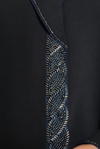 عباية كلوش بشريط خرز يدوي من الامام 1206001