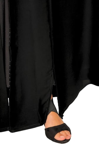 عباية حرير فاخر ياقة منقط 1100701