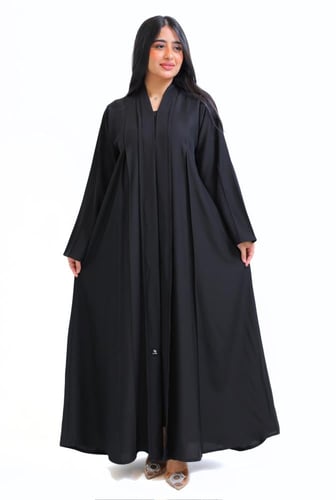 عباية مطرزة اسود ناعم 1221001