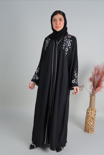 عباية مطرز من الخلف وامام بتطريز الأبيض 1031801