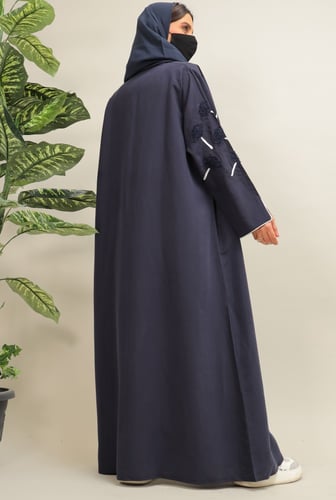 عباية كريب مغسول لف كحلية 1116518