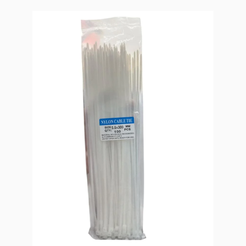 حزامات بلاستيك أبيض 30 سم × 3.6 مم – ربط منظم بمظه...