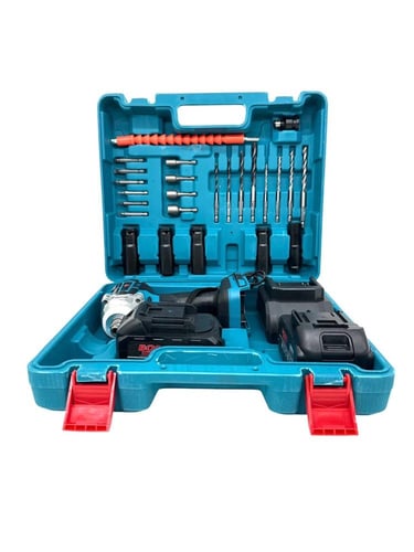 دريل بطارية عزم 350 نيوتن متر + طقم ملحقات متكامل...