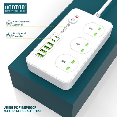 توصيلة كهرباء 3 مقابس مع منافذ UDB من هوتو