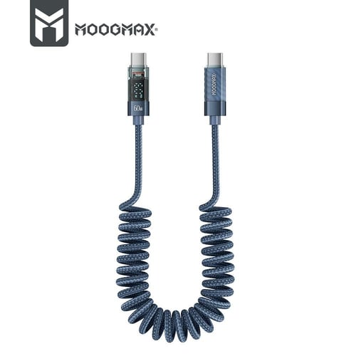 كبيل شحن حلزوني تايب سي بقوة 60 واط من موج ماكس با...