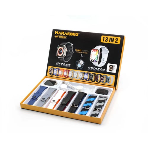 بكج ساعة الترا وساعه مقاس 40 مع 13 اسوار