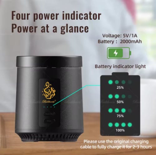 مبخرة إلكترونية فاخرة – تعمل بالفحم