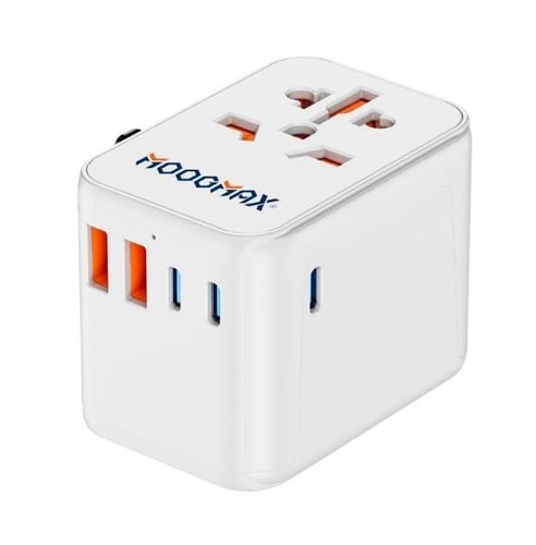 شاحن جداري عالمي بـ 5 منافذ بحجم صغير من موج ماكس