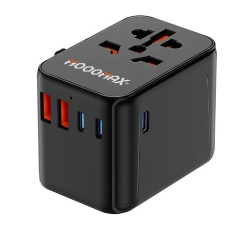 شاحن جداري عالمي بـ 5 منافذ بحجم صغير من موج ماكس