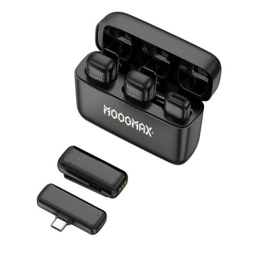 مايك لاسلكي مزدوج (Dual) احترافي، متوافق مع iPhone...