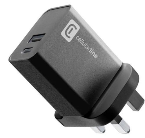 شاحن جداري من Cellularline بمنفذي PD و يو اس بي -...