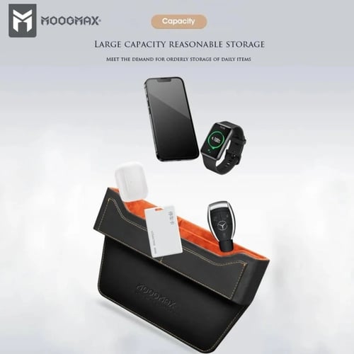 منظم الأغراض للسيارة من موج ماكس - جلد أسود