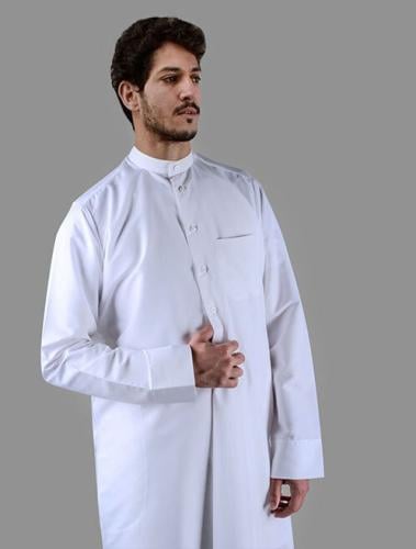 ثوب كويتي لون ابيض