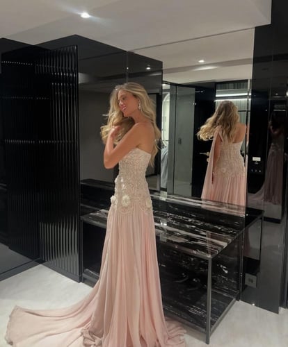 فستان سهره شل خلف انيق