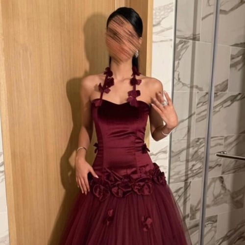 فستان سهره عنابي