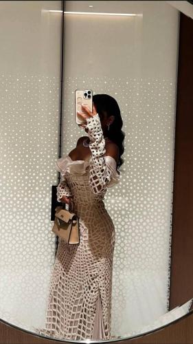 فستان سهره ابيض خامه جبير