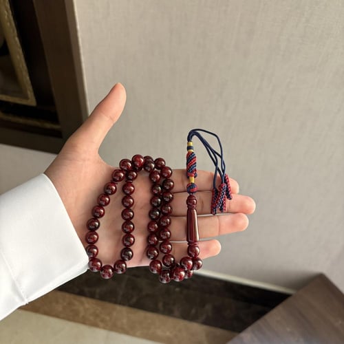 سبحة بكلايت عنابي كركوشة كحلي