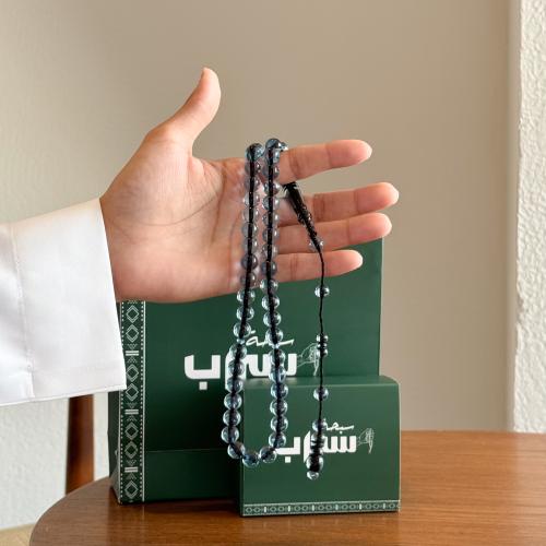 سبحة بكلايت تمليكة أزرق شفاف