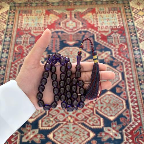 سبحة زعفراني فواح حربا بنفسجي كركوشة عنابي وكحلي