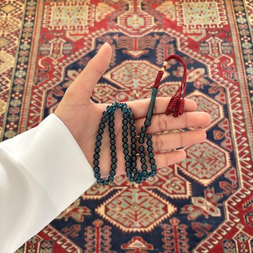 سبحة زعفراني فواح تركواز نواعم