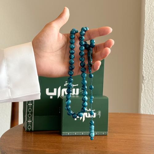 سبحة بكلايت تمليكة تركواز مموج