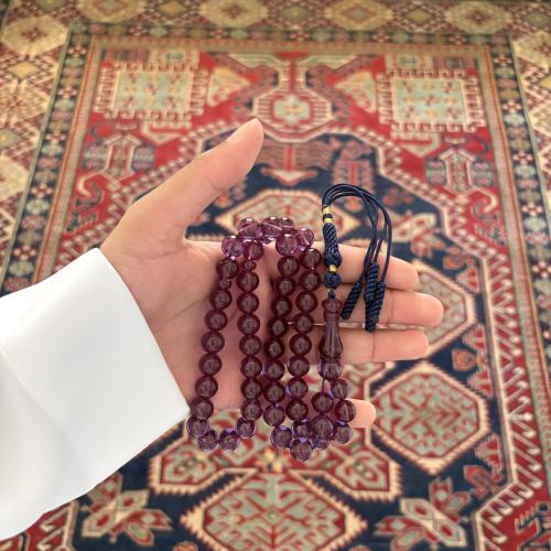 سبحة زعفراني فواح بنفسجي شكة كحلي