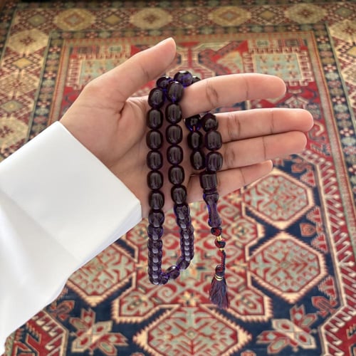 سبحة زعفراني فواح حربا بنفسجي كركوشة عنابي وكحلي