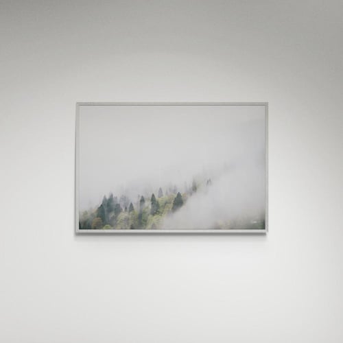 لوحة فنية ضباب وأشجار - صورة (2)