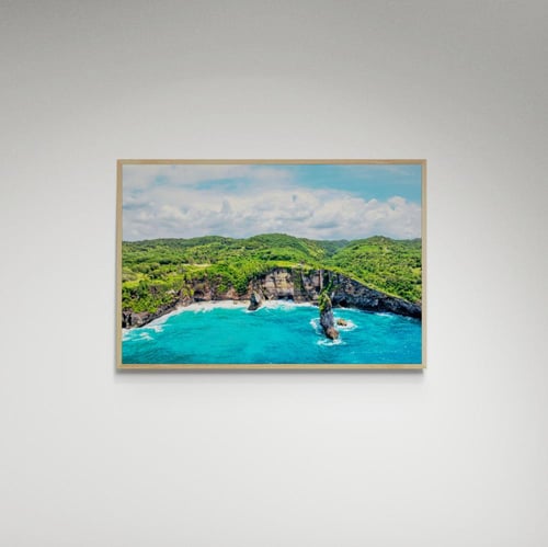 لوحة فنية شاطئ وجبل- صورة (140)