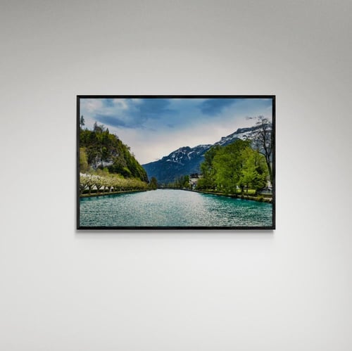 لوحة فنية منظر بحيرة - صورة (164)