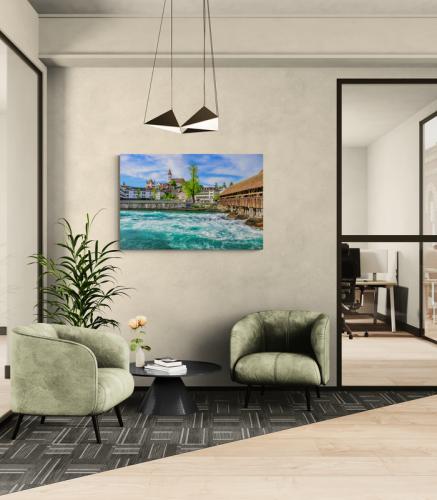 لوحة فنية منظر بحيرة - صورة (175)