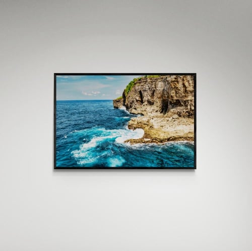 لوحة فنية شاطئ وجبل- صورة (137)