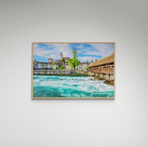 لوحة فنية منظر بحيرة - صورة (175)