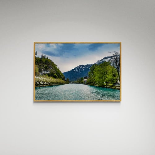 لوحة فنية منظر بحيرة - صورة (164)