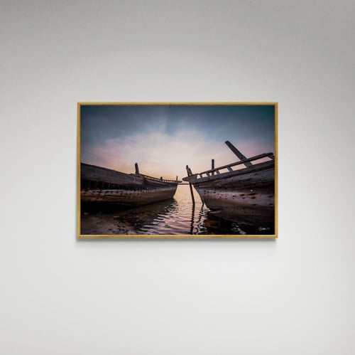 لوحة فنية قارب على الشاطئ - صورة (29)