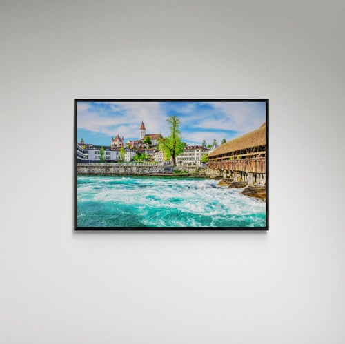 لوحة فنية منظر بحيرة - صورة (175)