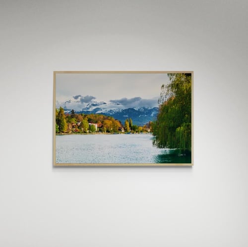 لوحة فنية منظر بحيرة - صورة (174)