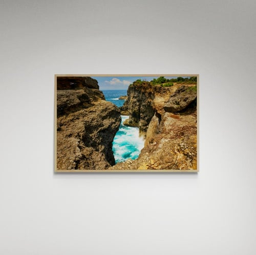 لوحة فنية شاطئ وجبل - صورة (134)