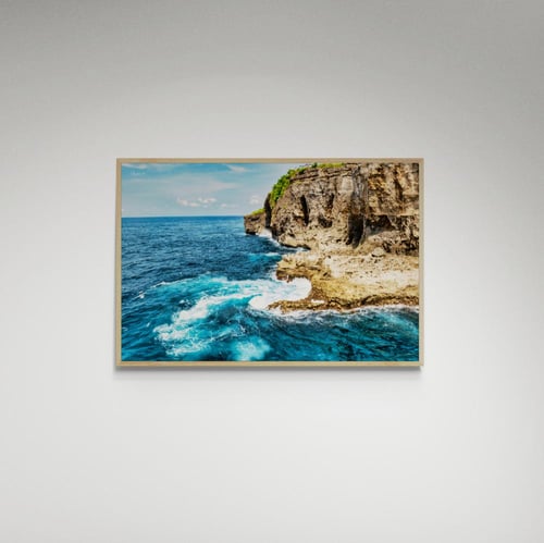 لوحة فنية شاطئ وجبل- صورة (137)