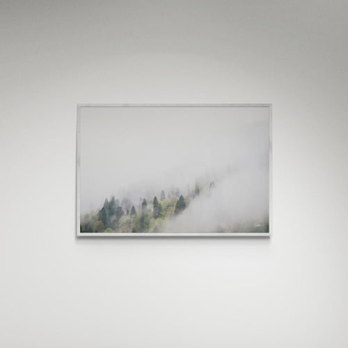 لوحة فنية ضباب وأشجار - صورة (2)