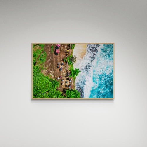 لوحة فنية شاطئ وجبل- صورة (138)