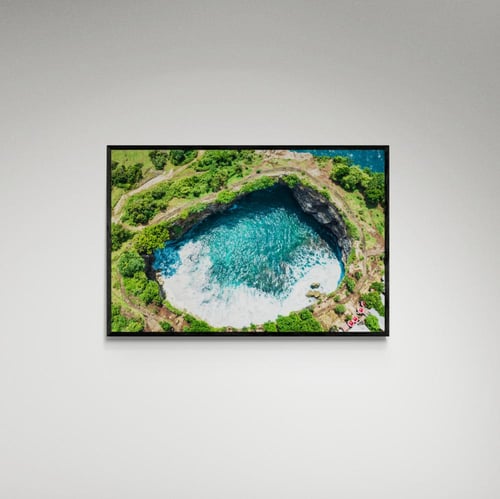 لوحة فنية شاطئ وجبل- صورة (139)