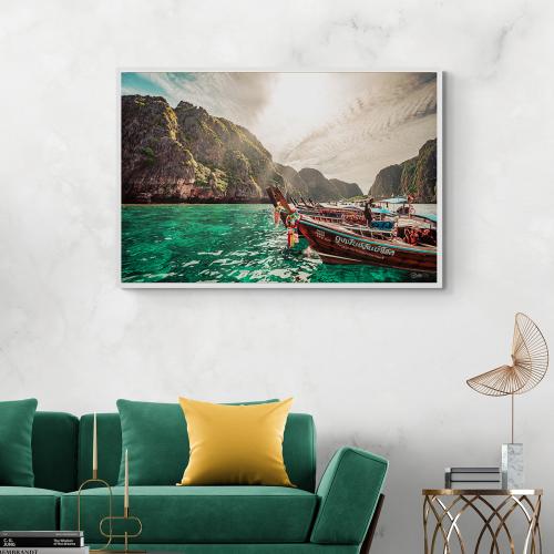 لوحة فنية قارب وبحر - صورة (53)