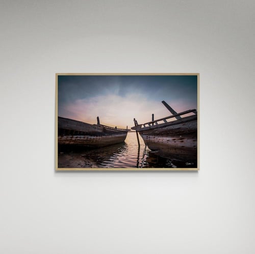 لوحة فنية قارب على الشاطئ - صورة (29)