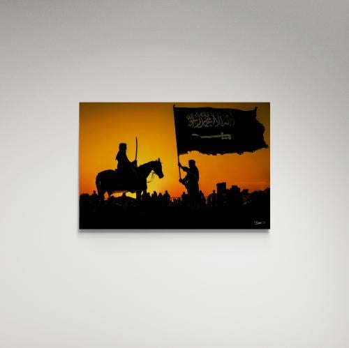 لوحة فنية خيل وعلم السعودية - صورة (74)